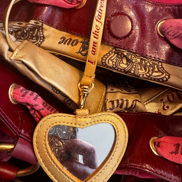 VINTAGE AUTHENTIC Juicy Couture Pink Velour Daydreamer Bag - Picture 9 of 10